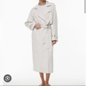 Aritzia Cream Trench Coat Belted